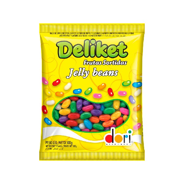 Mostrar detalhes de Goma Deliket Frutas Sortidas 500g - DORI Imagem de Goma Deliket Frutas Sortidas 500g - DORI